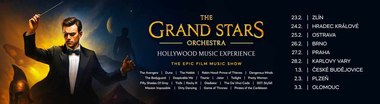 Vstupenky na THE GRAND STARS ORCHESTRA Hollywood Music Experience